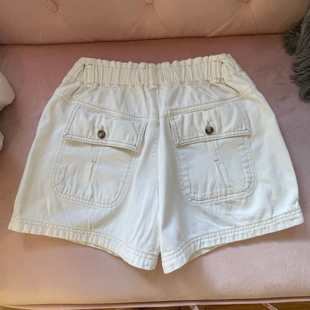We The Free Effie Denim Pocket Shorts Cream Size XS - Picture 4 of 11